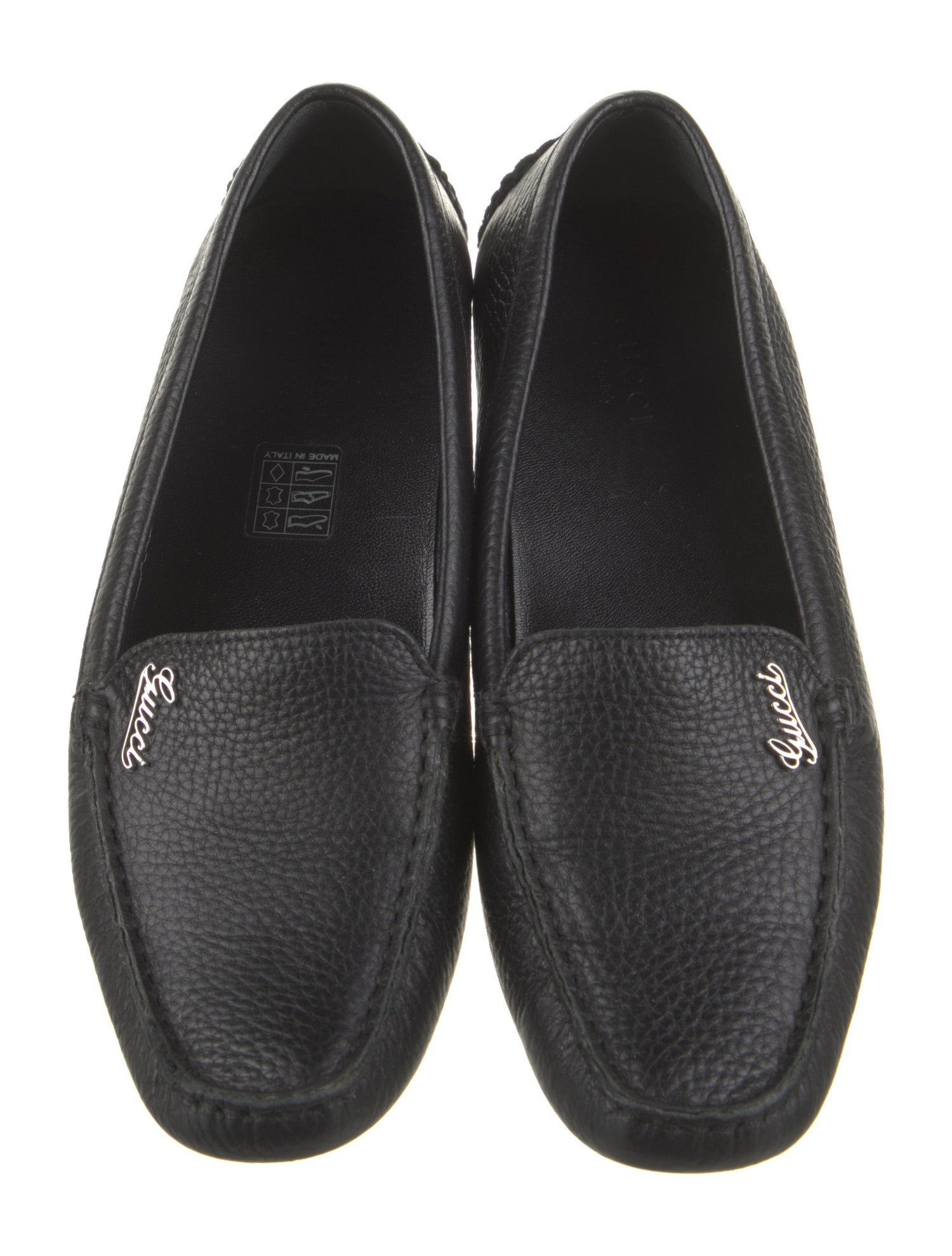 Gucci Interlocking G Logo Leather Loafers